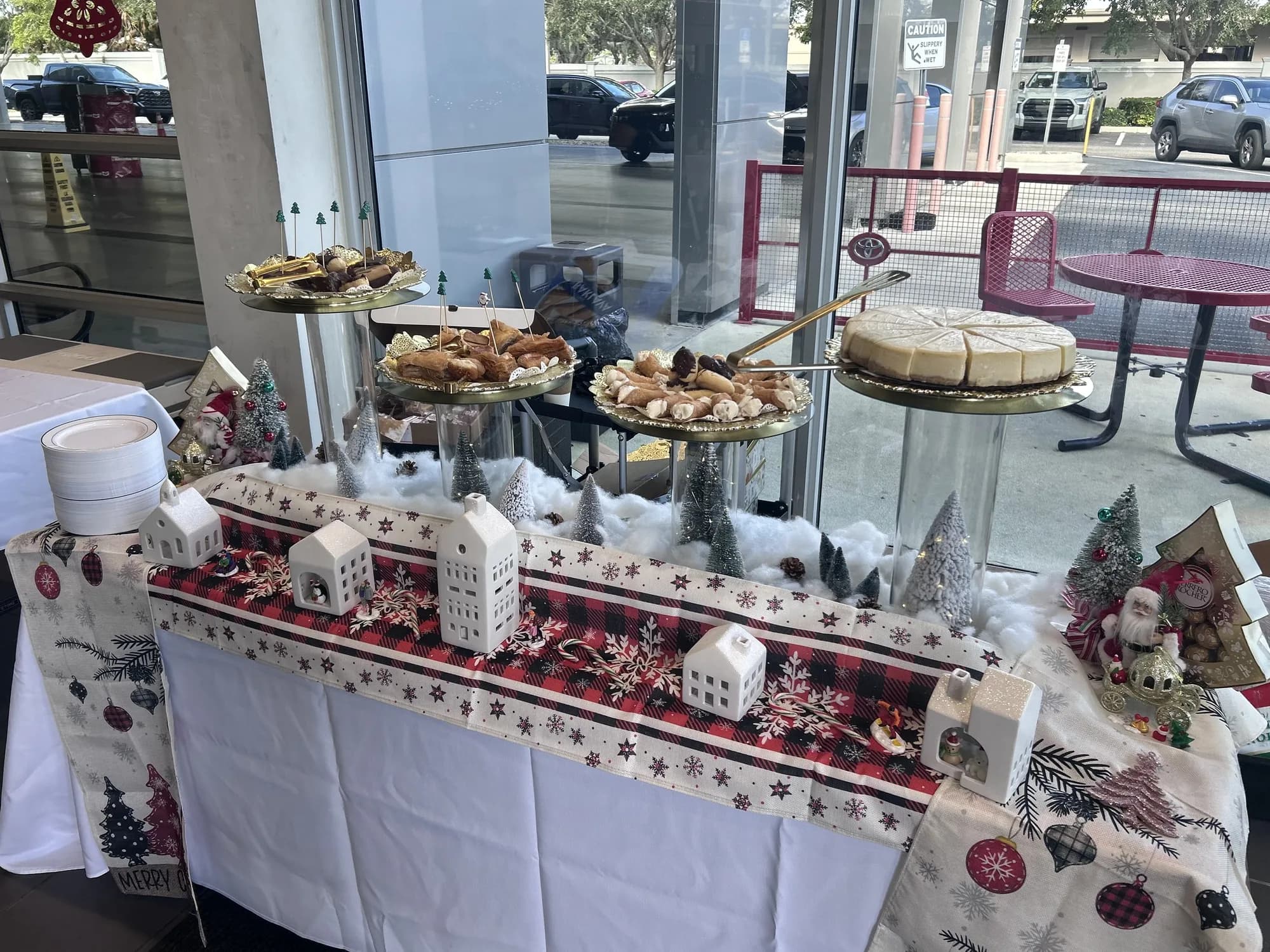 Dessert display at a dealership customer event