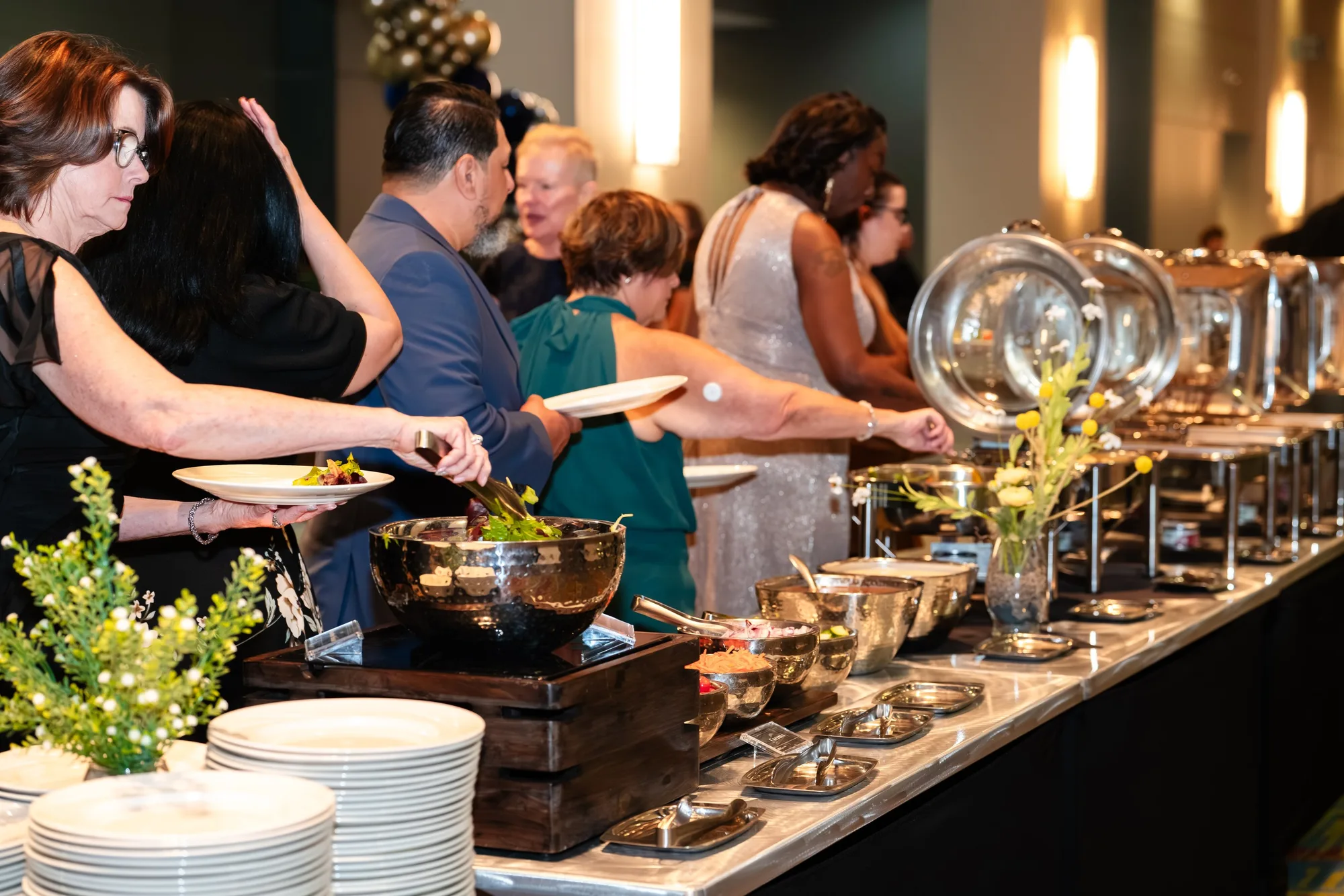 Buffet service at a South Florida gala