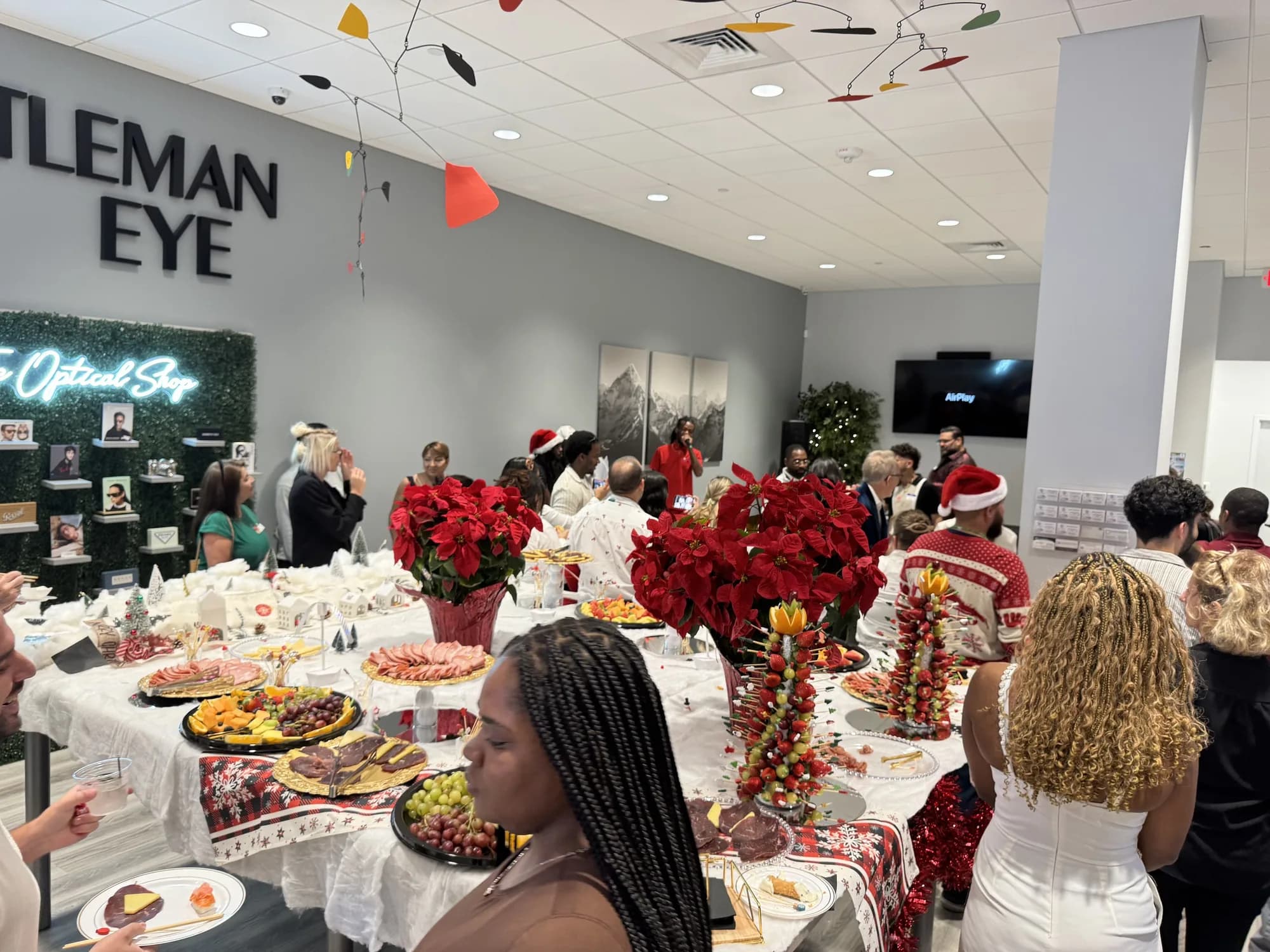 Catering at an office holiday party in South Florida