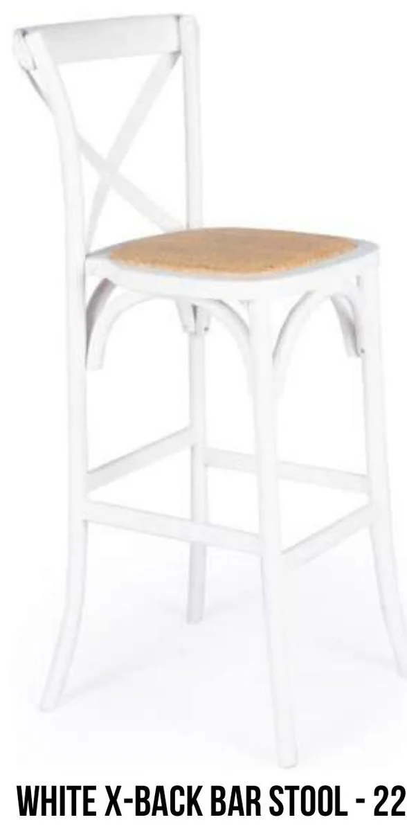 White X-Back Bar Stool rental