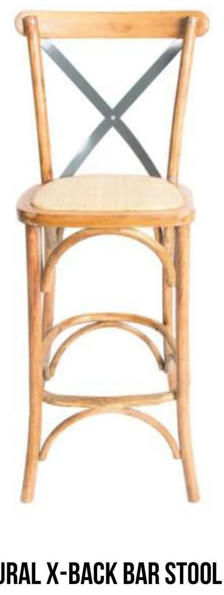 Natural X-Back Bar Stool rental