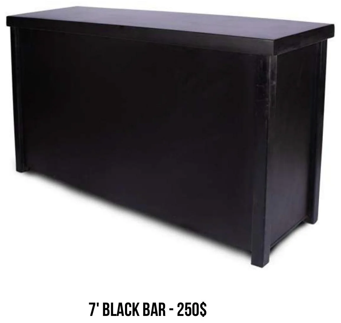 7' Black Bar rental