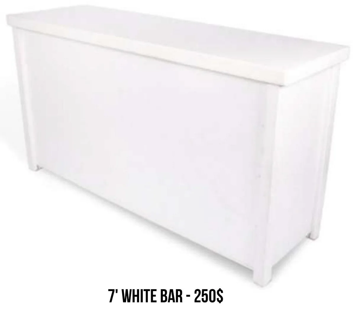 7' White Bar rental