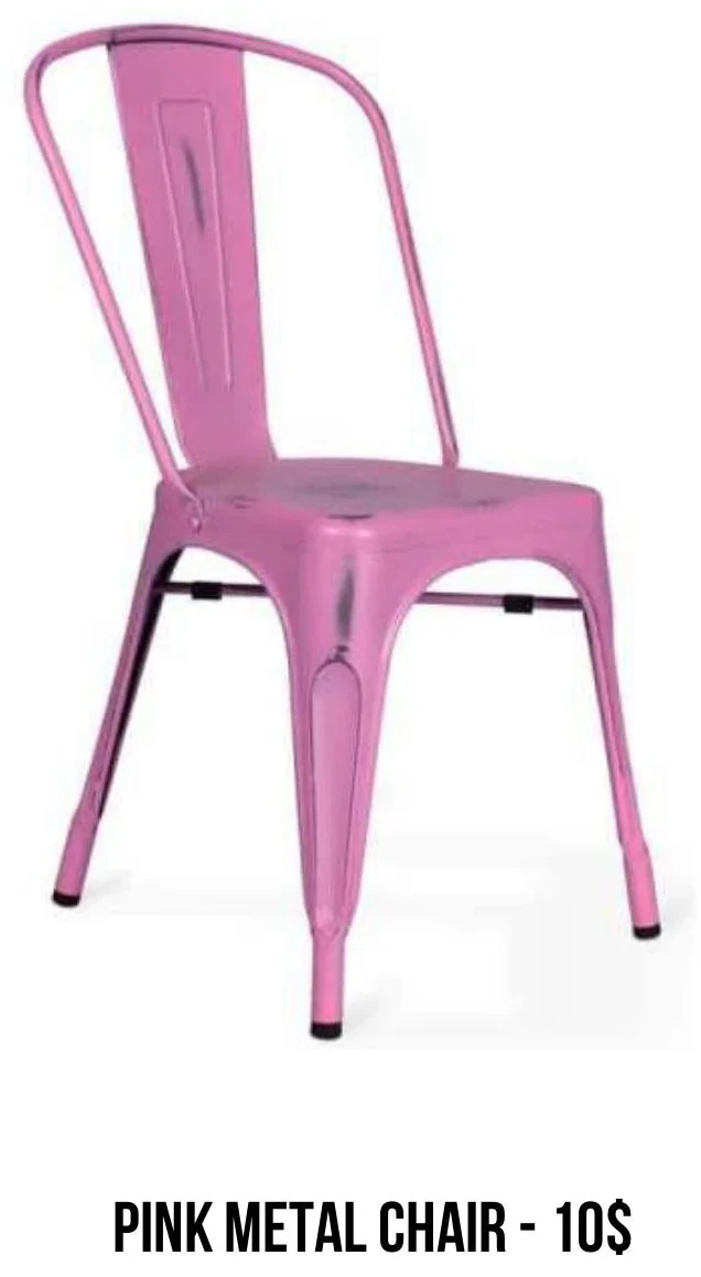 Pink Metal Chair rental
