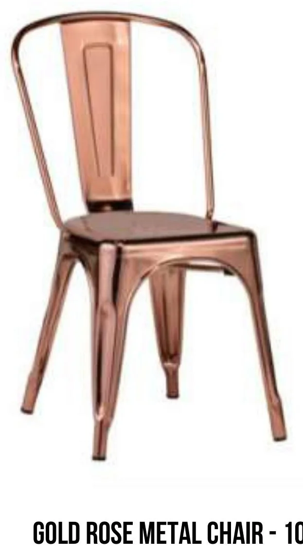 Rose Gold Metal Chair rental