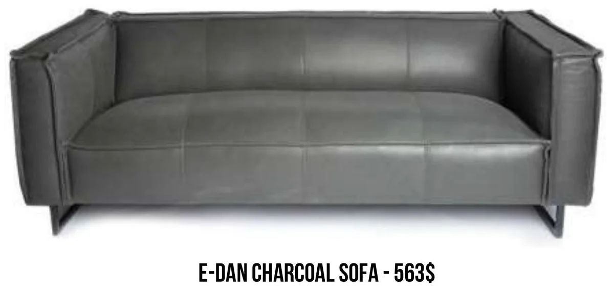 E-Dan Charcoal Sofa rental