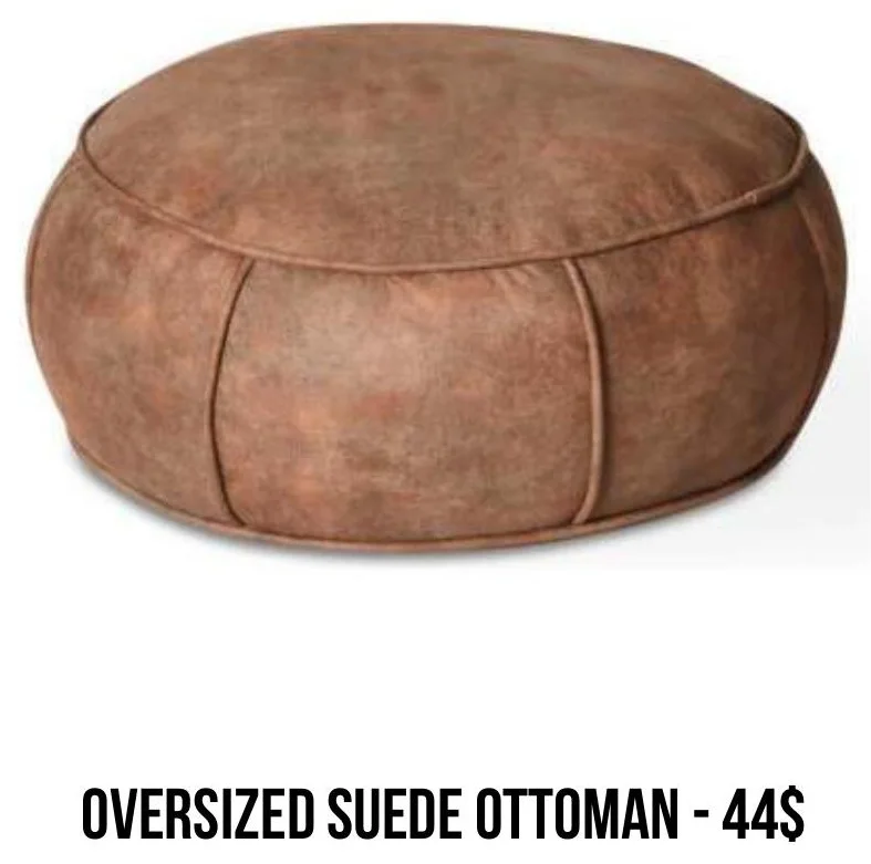 Oversized Suede Ottoman rental