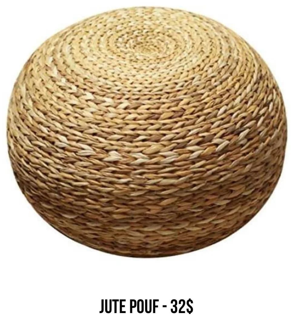 Jute Pouf rental