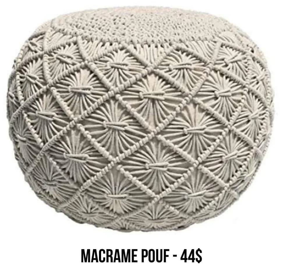 Macramé Pouf rental