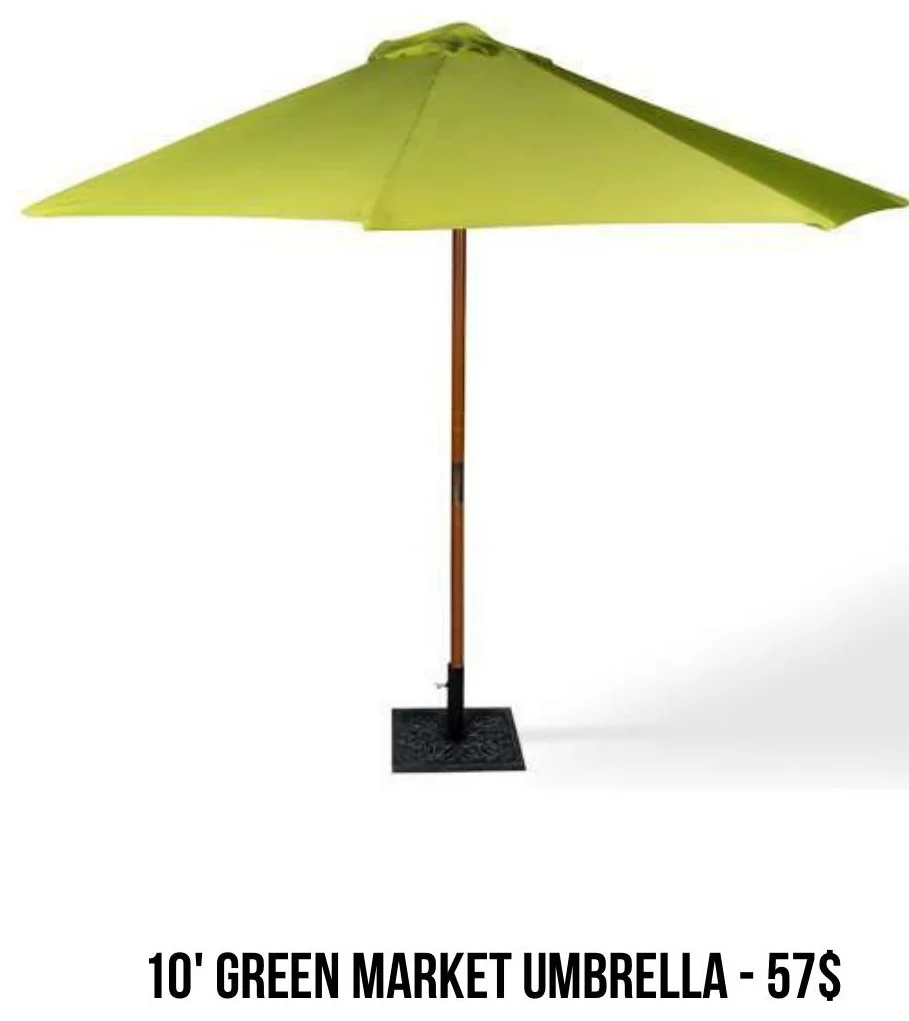 10' Green Market Umbrella rental