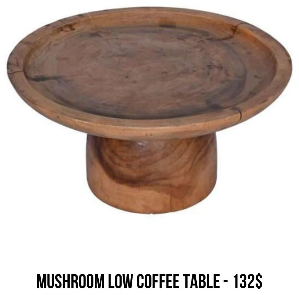 Mushroom Low Coffee Table rental