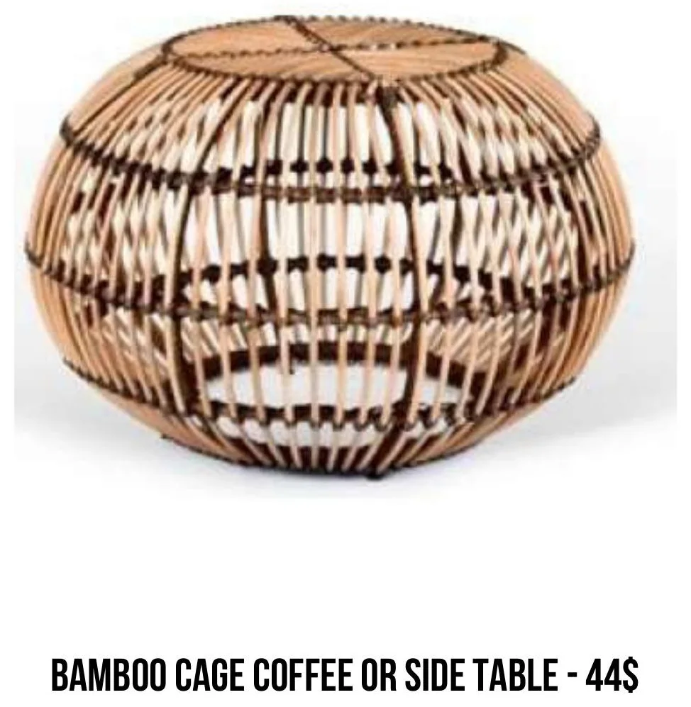 Bamboo Cage Coffee or Side Table rental
