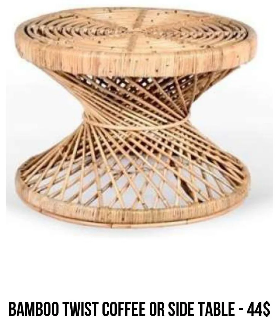 Bamboo Twist Coffee or Side Table rental