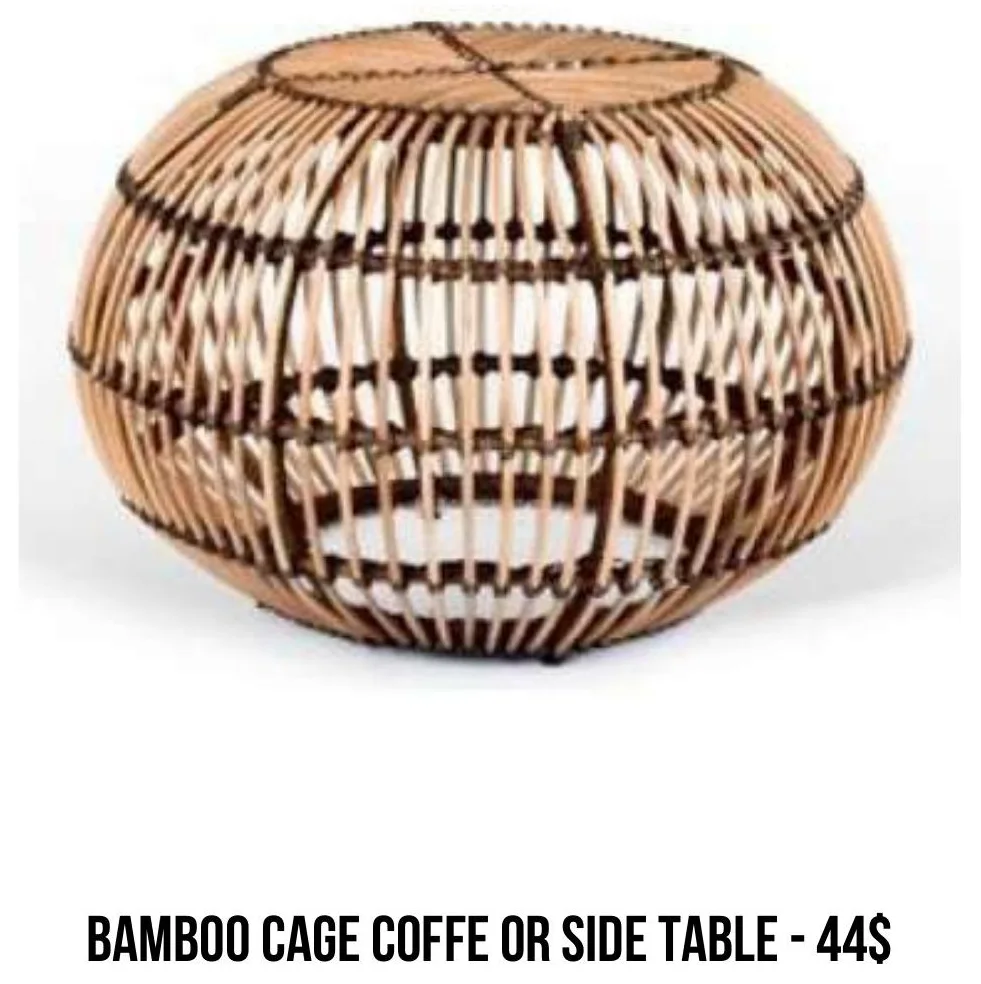Bamboo Cage Side Table rental
