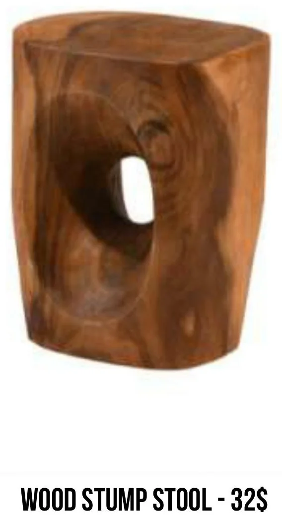 Wood Stump Stool / Side Table rental