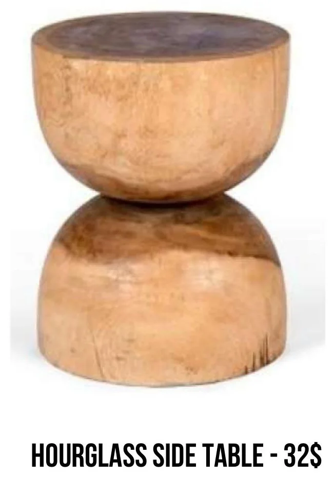 Hourglass Side Table rental