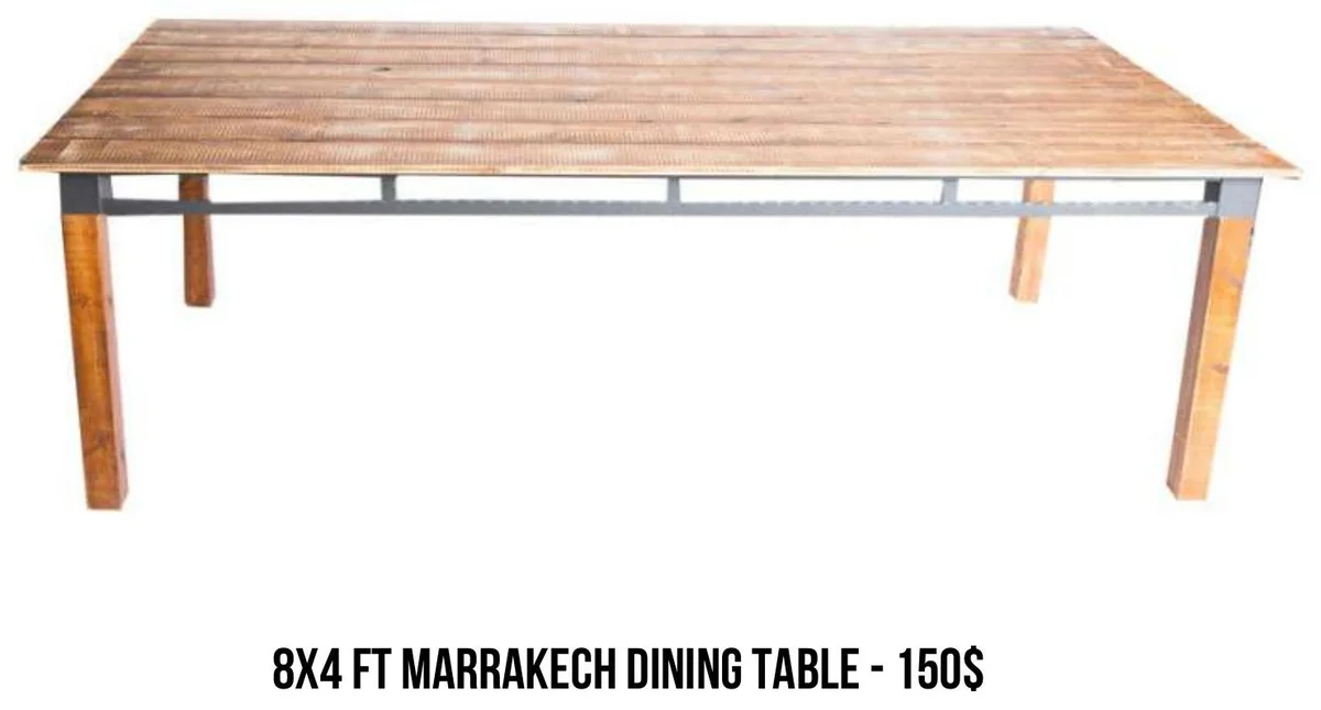 9 ft Marrakech Dining Table rental