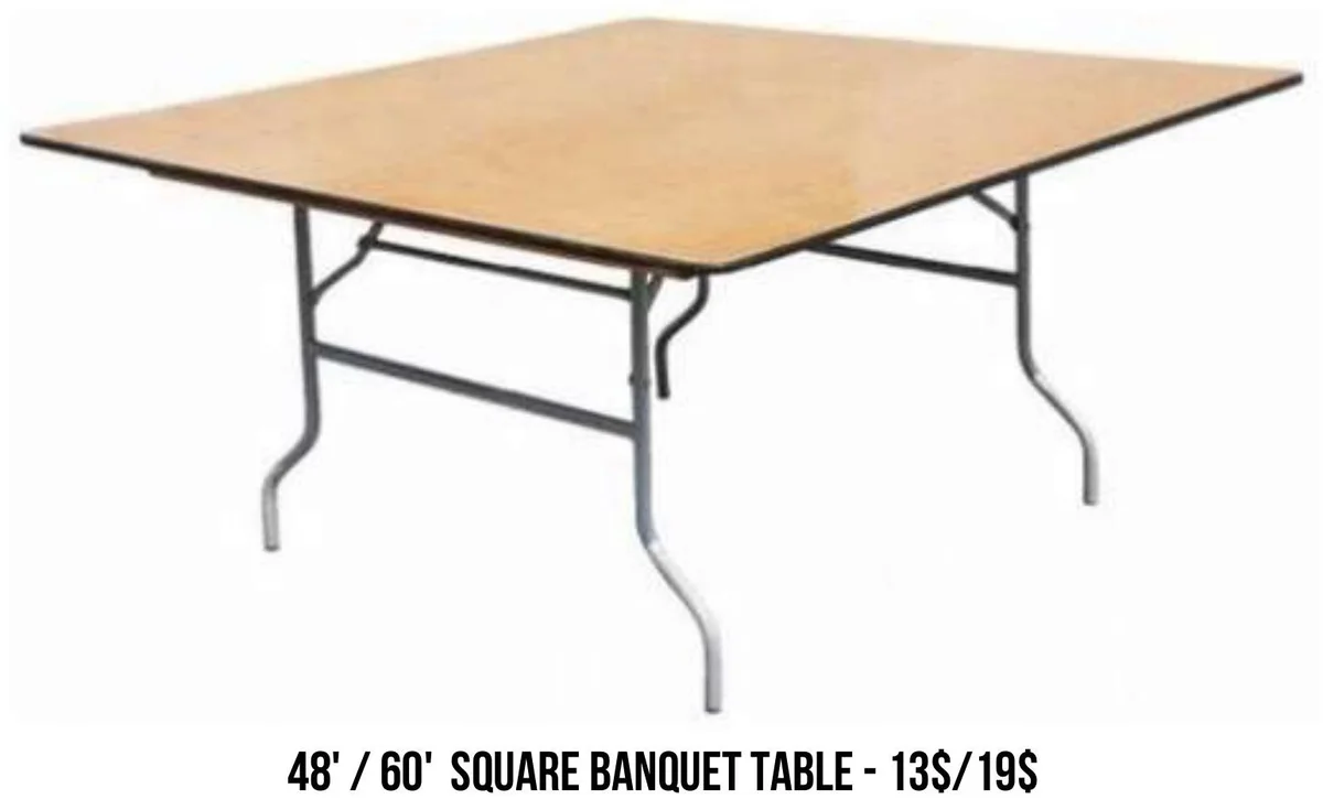 48" / 60" Square Banquet Table rental