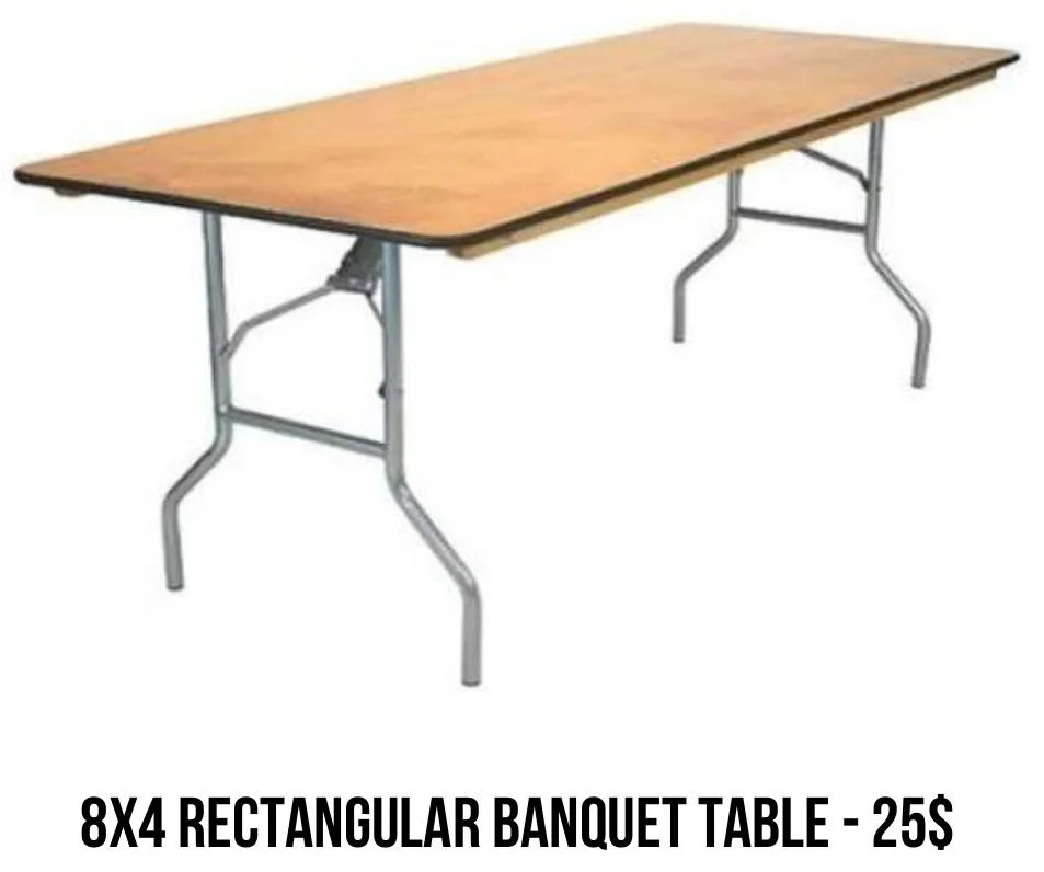 8x4 Rectangular Banquet Table rental