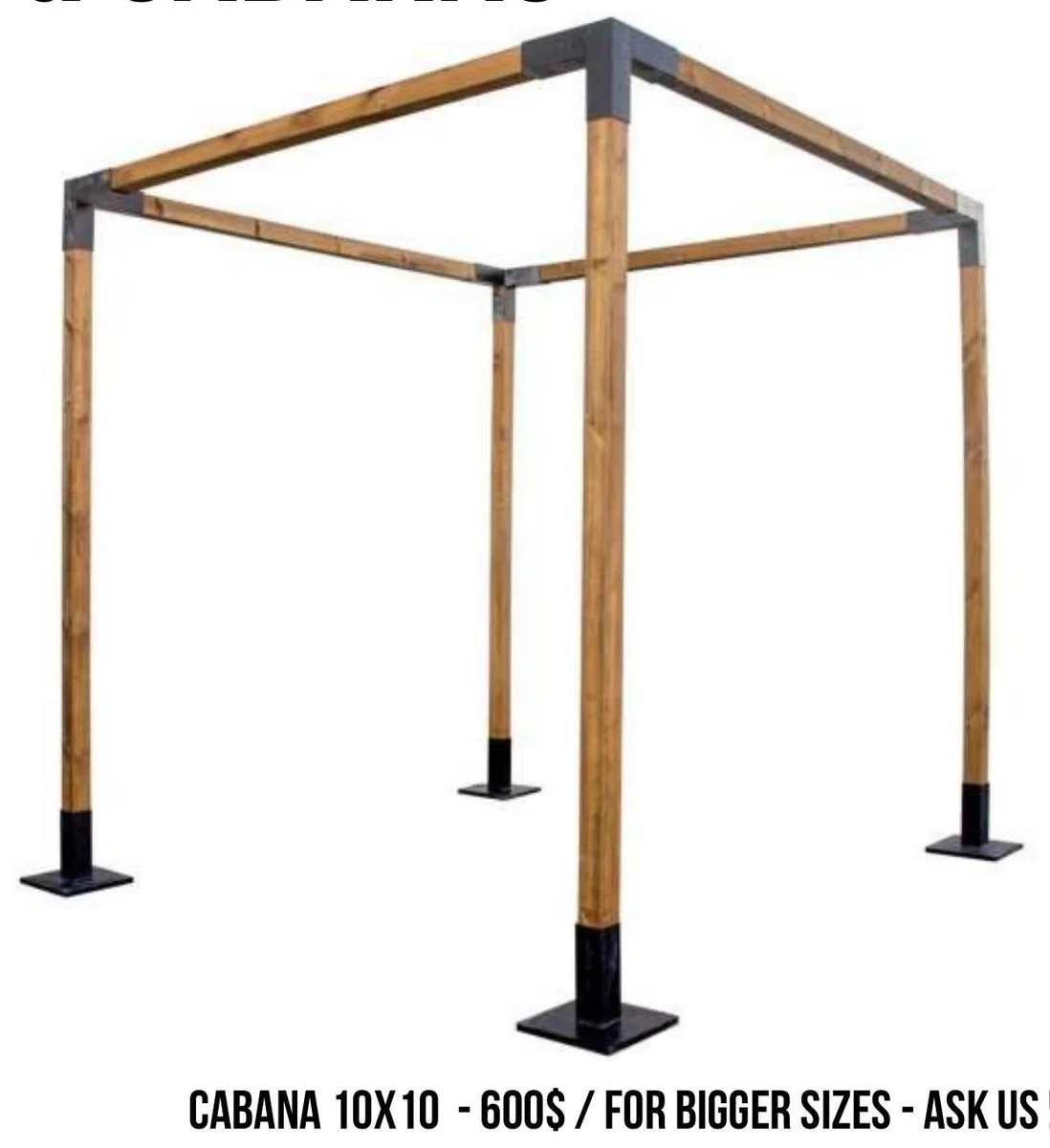 Cabana 10x10 rental