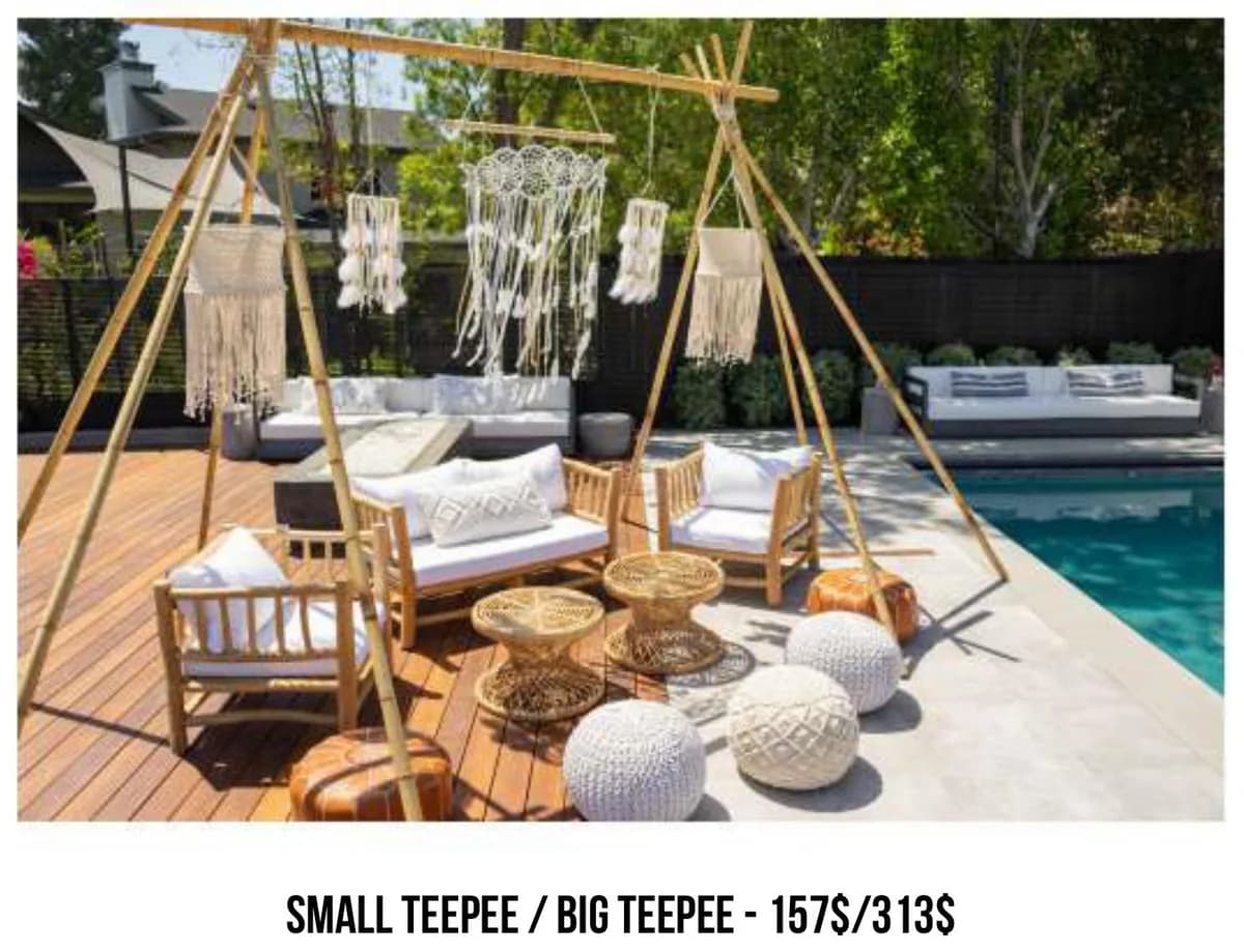 Small Teepee / Big Teepee rental