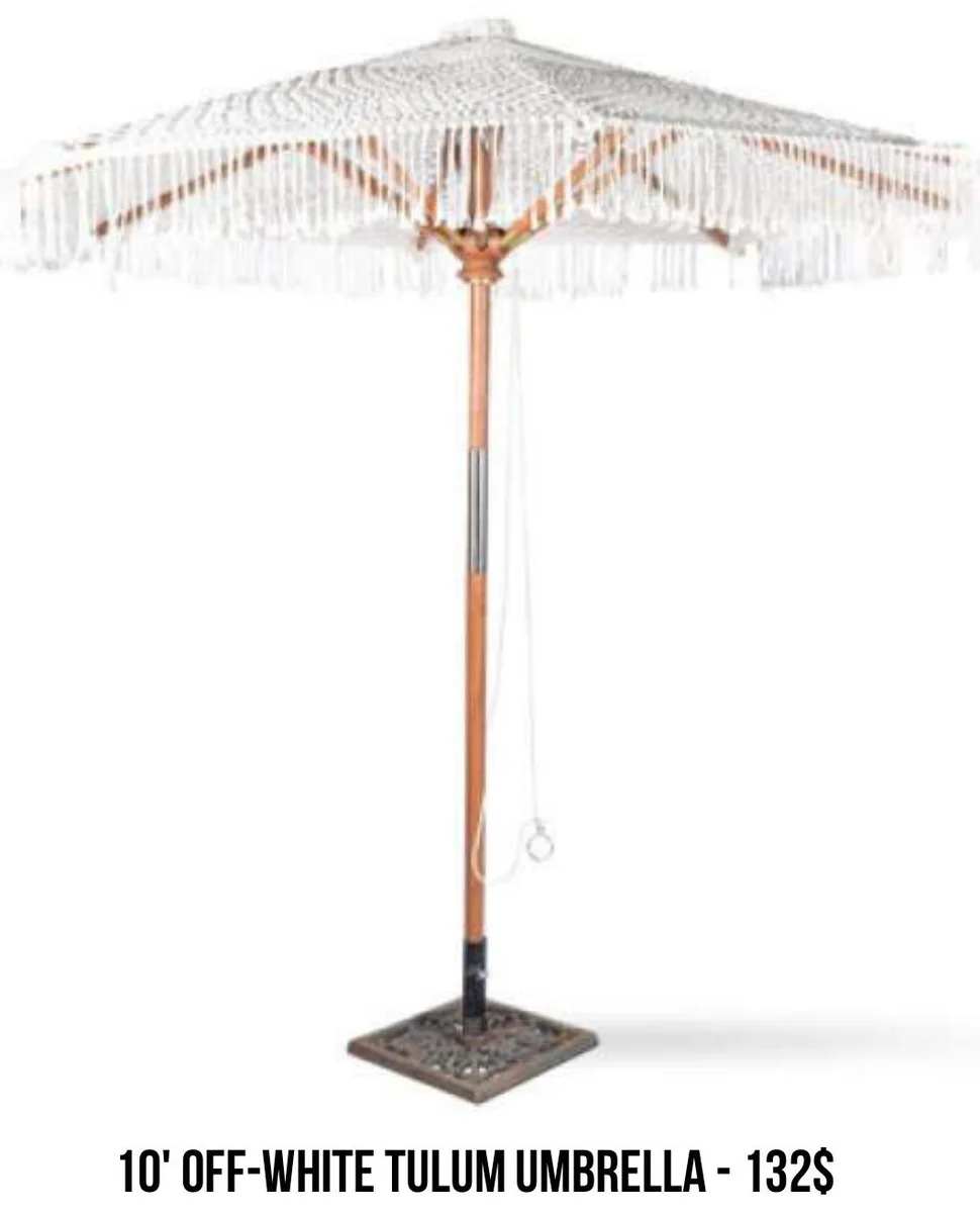 10' Off-White Tulum Umbrella rental