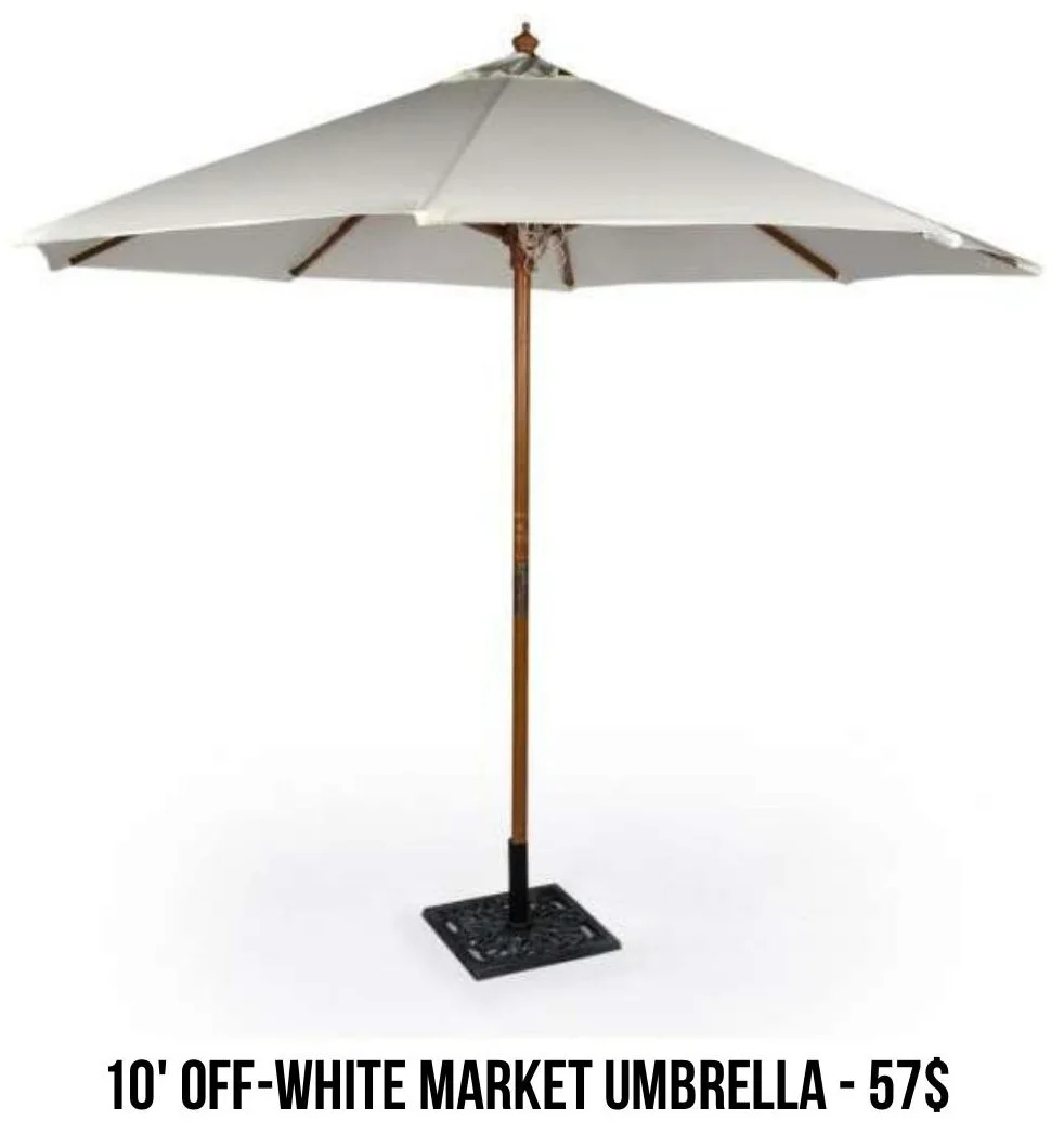 10' Off-White Market Umbrella rental